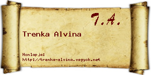 Trenka Alvina névjegykártya